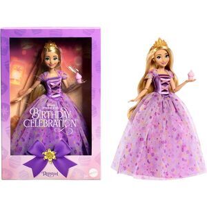 Mattel Disney Princess Rapunzel Birthday Celebration Doll Tangled Gown Cupcake